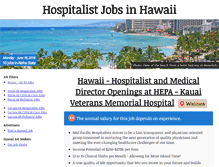 Tablet Screenshot of hawaiihospitalistjobs.com